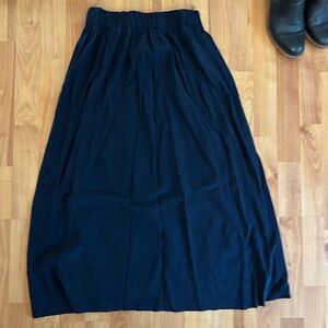 Elizabeth Suzann Bel skirt, navy silk, S-M